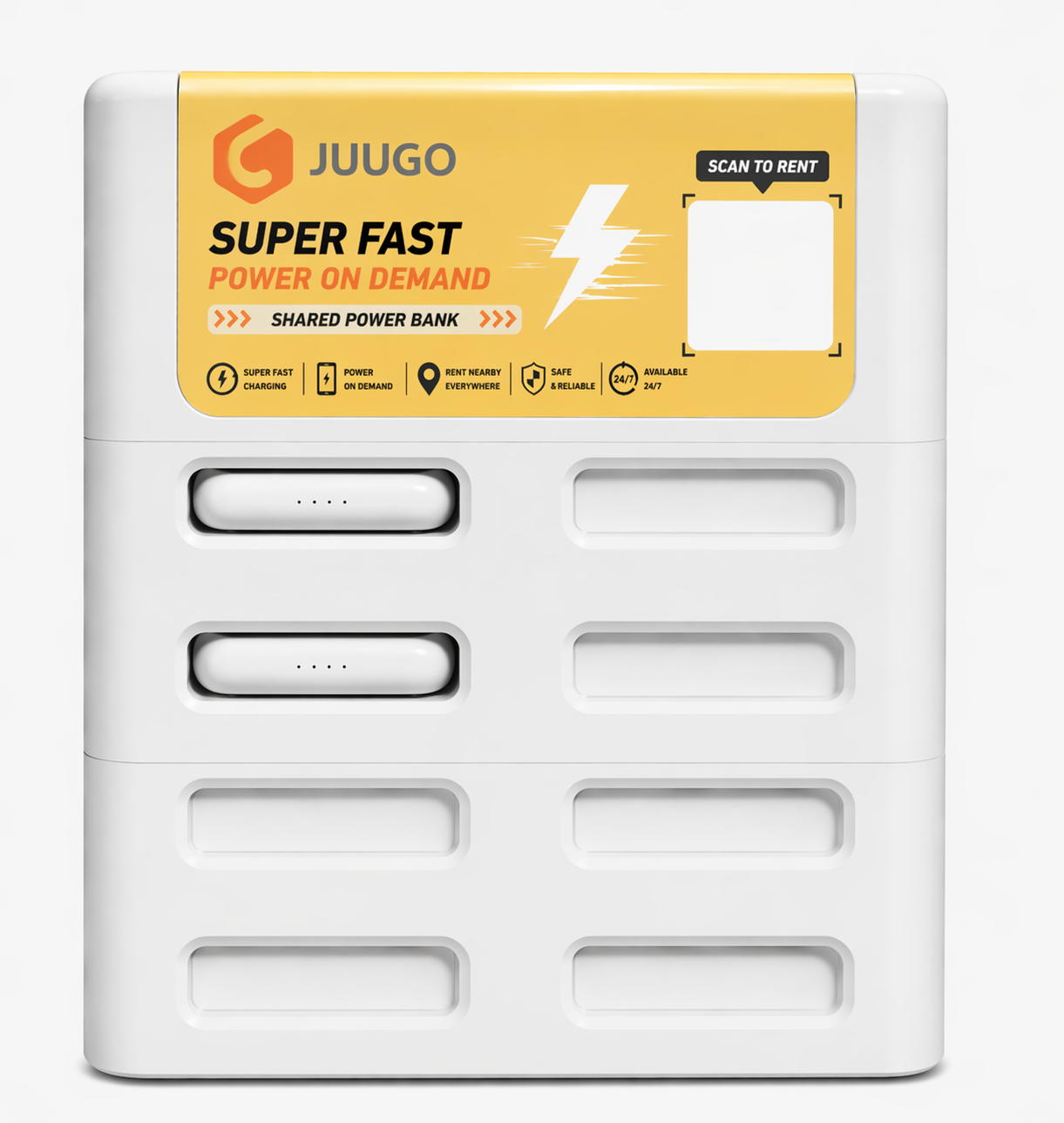 4-Port Desktop Yellow
